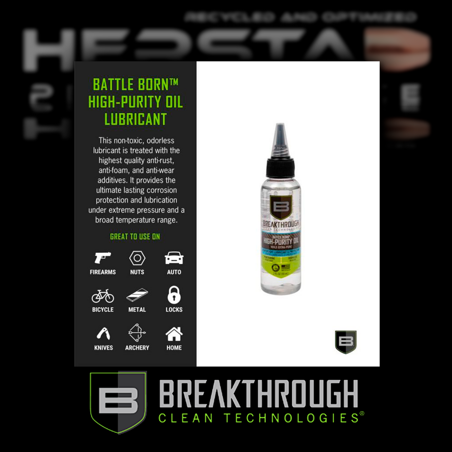 Breakthrough Battle Born High-Purity Oil, 2oz Bottle