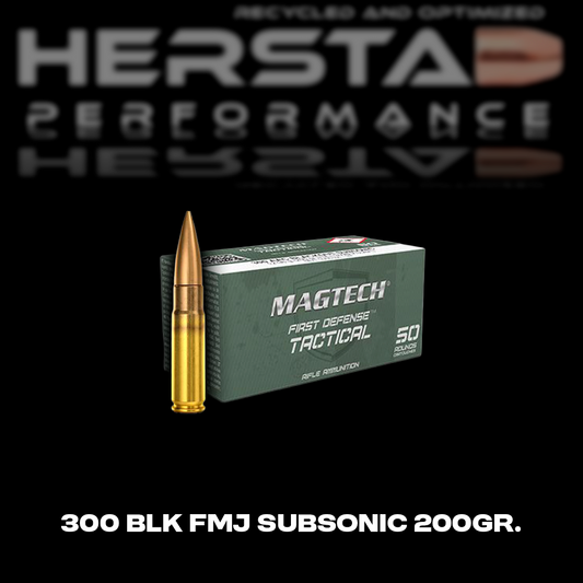 300 BLK FMJ Subsonic 200gr 50 stk