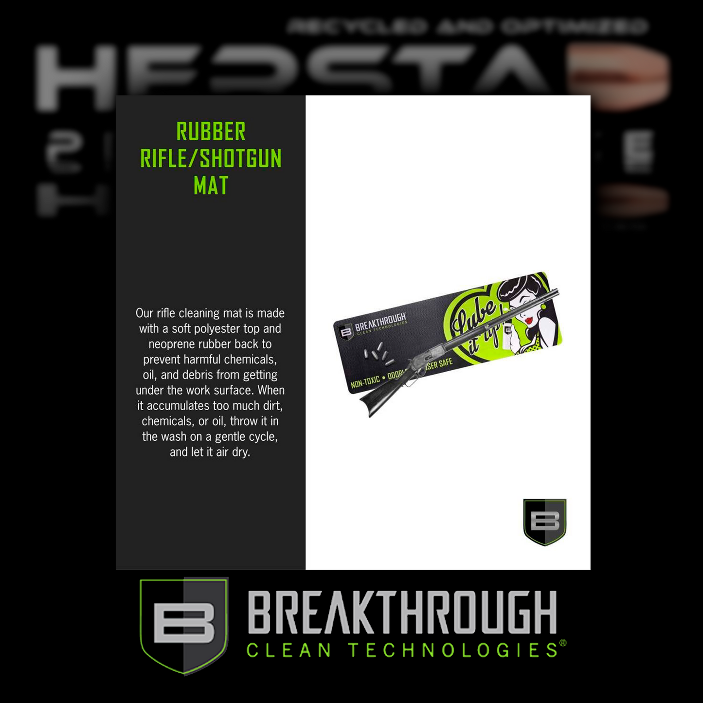 Breakthrough Rifle Mat, 36"L x 12"W