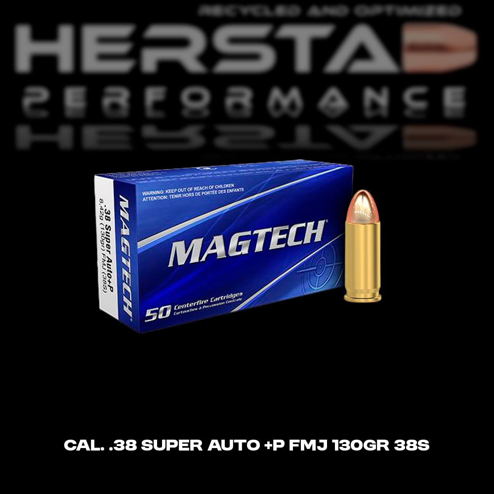 cal. .38 Super auto +P FMJ 130gr 38S